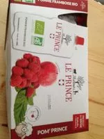 Mängden socker i Purée pomme framboise bio