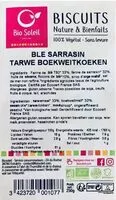 Mängden socker i Biscuits Nature et Bienfaits Blé Sarrasin