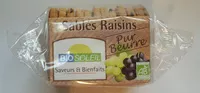 Mängden socker i Sablés Raisins - Pur beurre