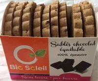 Mängden socker i Sablés chocolat équitable