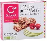 Mängden socker i Barres de céréales pommes et framboises