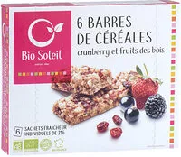 Mängden socker i Barre de Céréales cranberry et fruits des bois