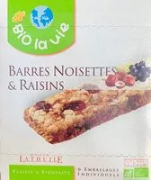 Mängden socker i Barre Noisettes & Raisins