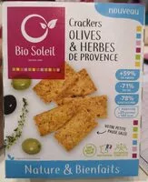 Mängden socker i Nature&Bienfaits Crackers Olives et Herbes de Provence