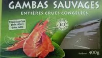 Mängden socker i Gambas sauvages entières crues congelées