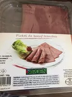 Mängden socker i Pickel de boeuf tranches