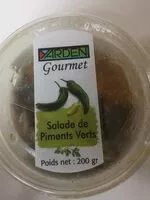 Mängden socker i Salade de piments vert