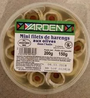 Mängden socker i Mini filet de hareng aux olives, 200g