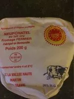 Mängden socker i Neufchatel au lait cru
