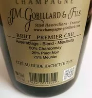 Mängden socker i Champagne Brut Premier Cru