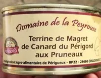 Mängden socker i Terrine de magret de canard du perigord ux pruneau