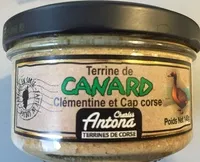 Mängden socker i Terrine de canard Clémentine et Cap Corse