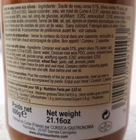 Mängden socker i Veau Corse Aux Olives