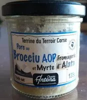 Mängden socker i Porc au Brocciu AOP et Myrte