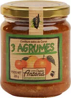 Mängden socker i Confiture Charles Antona 3 agrumes
