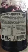 Mängden socker i Confiture Extra Bio Myrtille
