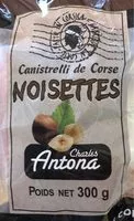 Mängden socker i Canistrelli de Corse noisettes