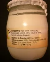 Mängden socker i Yaourt au lait entier vanille LE PETIT VERSAILLAIS