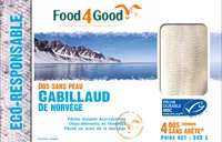 Mängden socker i Dos sans peau Cabillaud de Norvège MSC