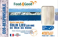 Mängden socker i Filets sans peau Colin Lieu (Lieu Noir) de Mer du Nord MSC