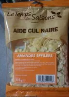 Mängden socker i Amandes effilées - Aide culinaire