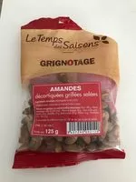 Mängden socker i Amandes décortiquées grillées salées