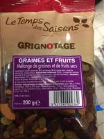Mängden socker i Graines et fruits