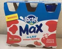 Mängden socker i Lactel Max au lait saveur fraise