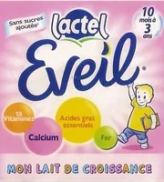 Mängden socker i Eveil, Mon Lait de Croissance