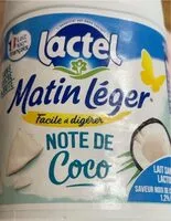 Mängden socker i Matin leger note de coco