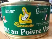 Mängden socker i pâté au poivre vert