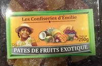 Mängden socker i Pates de fruits exotique