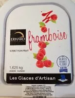 Mängden socker i Sorbet plein fruit à la framboise
