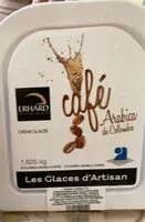 Mängden socker i Glace café arabica de Colombie