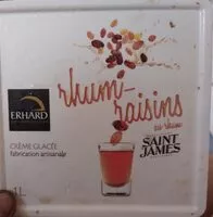 Mängden socker i Creme glacee rhum raisins ERHARD