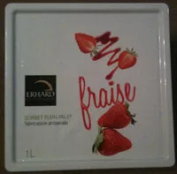 Mängden socker i Sorbet fraise Glaces Erhard