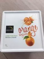 Mängden socker i Sorbet plein fruit orange sanguine