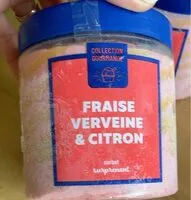 Mängden socker i Sorbet fraise verveine citron