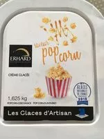 Mängden socker i Crème glacée saveur pop corn