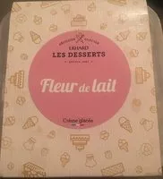 Mängden socker i Crême glacée "fleur de lait"