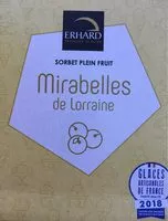 Mängden socker i Sorbet plein fruit mirabelles