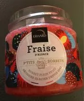 Mängden socker i Sorbet plein fruit fraise d'alsace