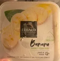 Mängden socker i Sorbet banane