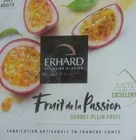 Mängden socker i Sorbet fruit de la passion