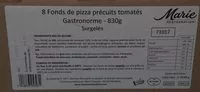 Mängden socker i 8 Fonds de Pizza Précuits Tomatés Gastronorme