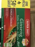 Mängden socker i Ginseng Gelée Royale Acérola bio