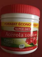 Mängden socker i Acérola 1000 Bio Goût Fruits Rouges