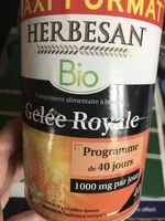 Mängden socker i Herbesan Gelée Royale Bio