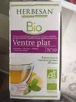 Mängden socker i Herbesan Ventre Plat Bio - 20 Sachets - Herbesan