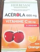 Mängden socker i Acérola 1000 mg